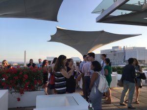 D.C. health journalists gather for rooftop happy hour