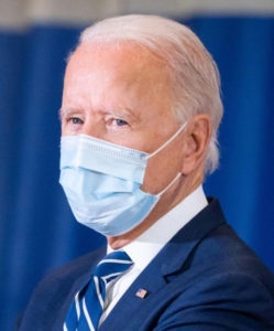 President Joe Biden wears a mask in a social media image announcing a mask mandate on federal property, launching his “100 Day Masking Challenge” as part of our efforts to flatten the COVID-19 curve.