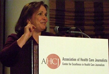 Elizabeth Edwards spoke about health care reform at Health Journalism 2008.