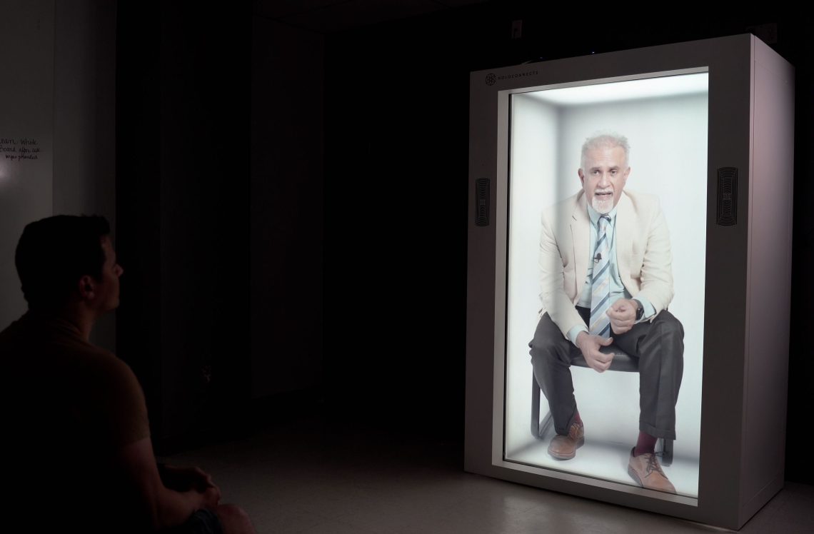 Health systems using holograms to keep patients engaged