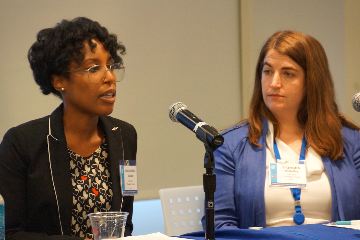 Pew Charitable Trusts panelists talking about using data to make a difference in behavioral health