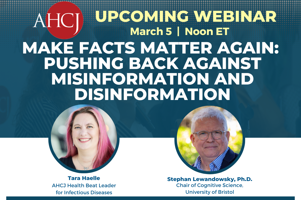 Upcoming webinar: March 5 at Noon ET. Make Facts Matter Again: Pushing back against misinformation and disinformation