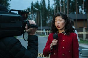 TV news journalist covering gun violence
