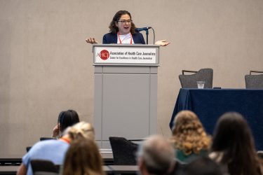 Margot Kushel speaks at an HJ25 panel about homelessness