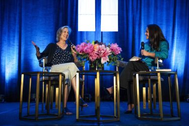 Mary Roach speaks with Christine Herman at HJ25 in Los Angeles.
