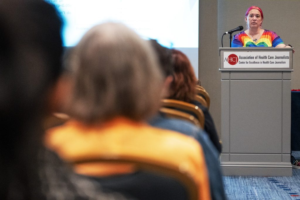 Tara Haelle speaks at HJ25