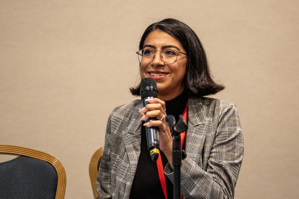 Fresno Bee accountability reporter Melissa Montalvo speaks at HJ25