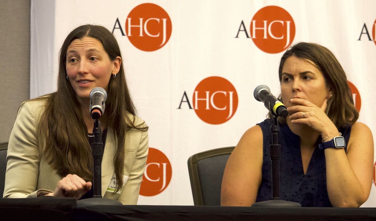 Rural Health 2025 panelists Sarah Brewer, Ph.D. (left), and Sophia Newcomer, Ph.D., MPH (right)
