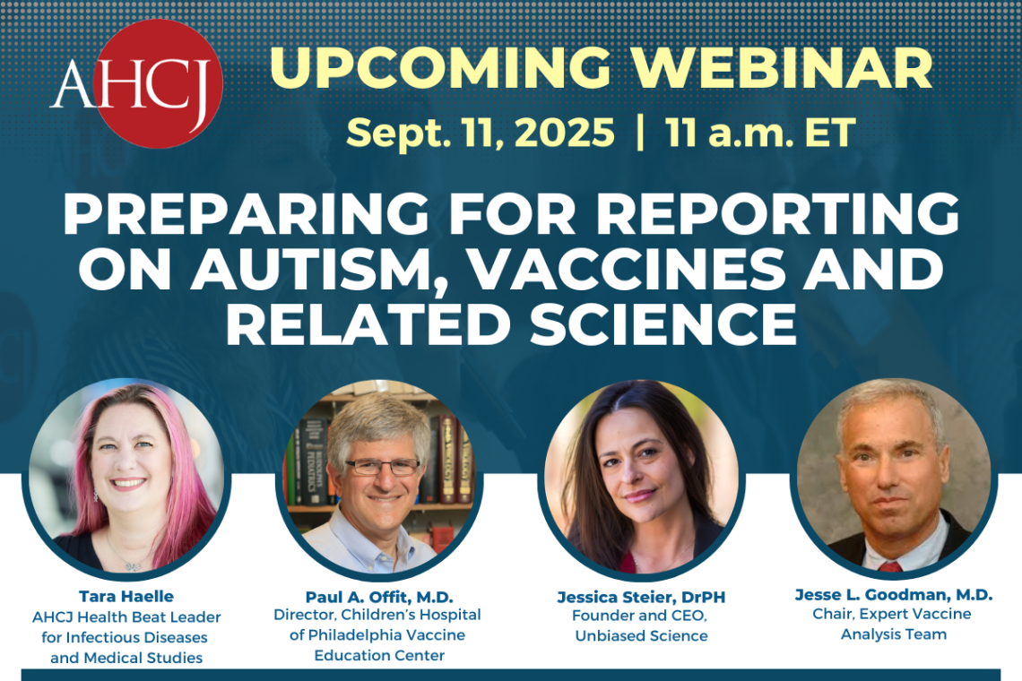 Preparing for reporting on autism, vaccines and related science