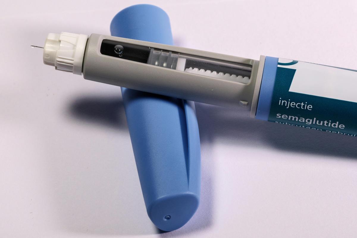 a semaglutide injectible pen. Ozempic, GLP-1s