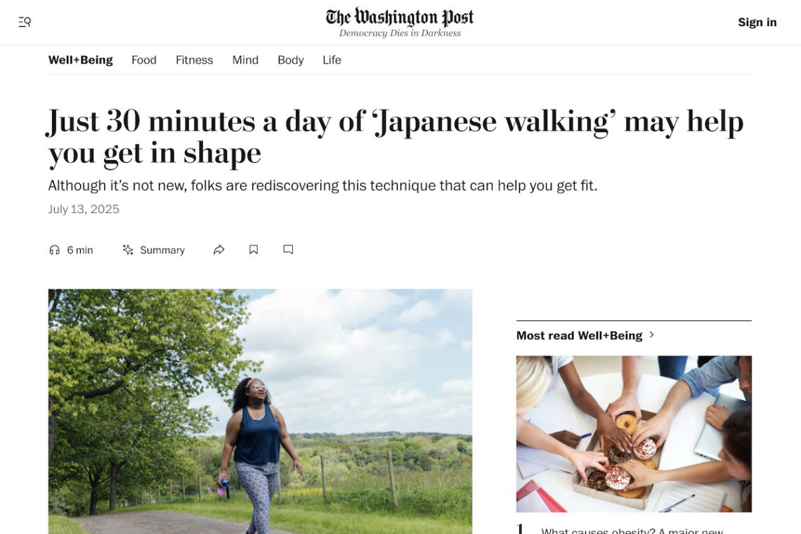 How a freelancer pitched a Washington Post story about ‘Japanese Walking’ 