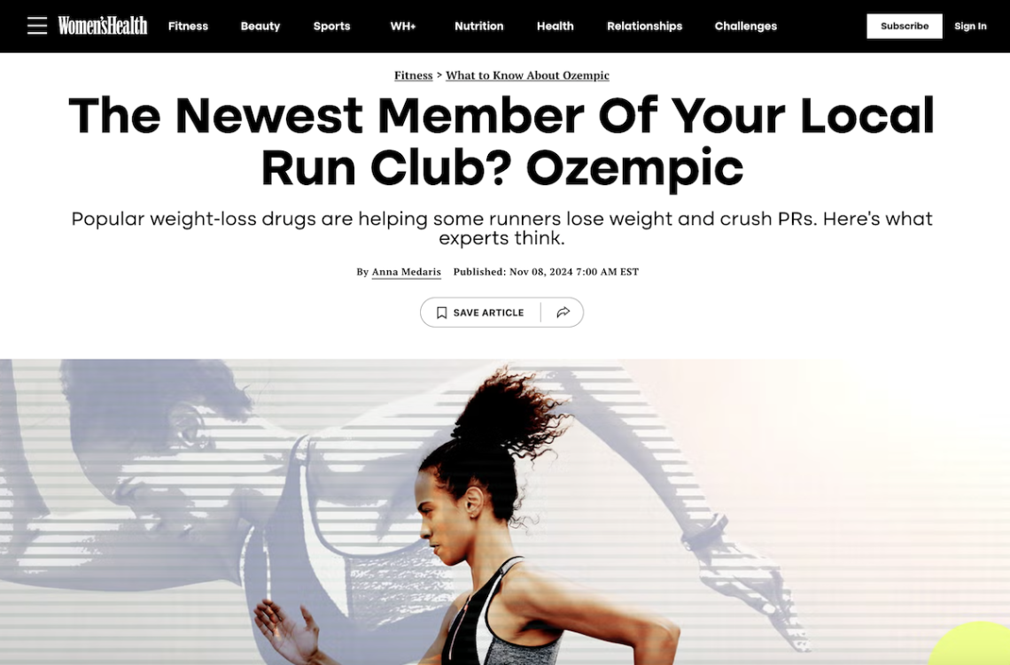 How I pitched a story about runners on Ozempic to Women’s Health magazine 