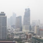 Jakarta, Indonesia, blanketed in smog caused by air pollution.