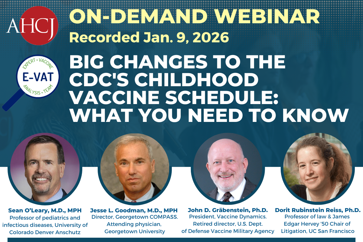 On-demand Webinar: Recorded Jan. 9, 2026. Big changes to the CDC's childhood vaccine schedule: What you need to know