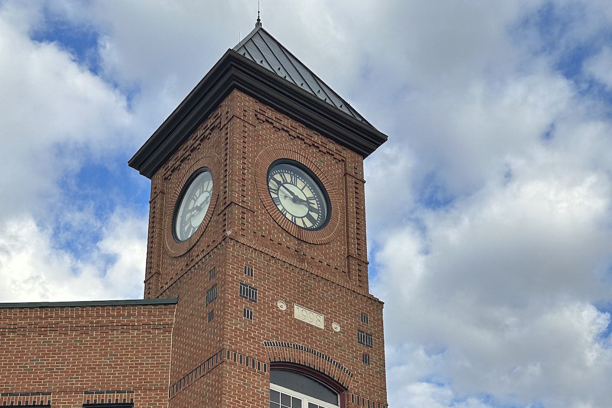 The Michael R. Walker building's clock tower in Kennett Square, Pa. It houses Genesis HealthCare.