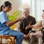 caregiver providing home health care