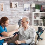 caregiver providing home health services