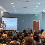 Independent journalist and AHCJ Board Member Randy Dotinga speaks during the "How to uncover great medical stories in court" workshop at HJ26. Photo by Zachary Linhares