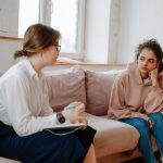 A teenage girl at a therapy session