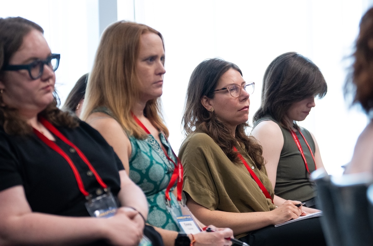 HJ26 attendees at the session "Abortion in America: Finding hidden stories locally and nationwide." Photo by Zachary Linhares