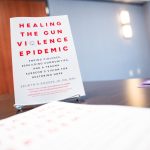 Dr. Rogers' book "Healing the Gun Violence Epidemic: A Trauma Surgeon’s Perspective." Photo by Zachary Linhares