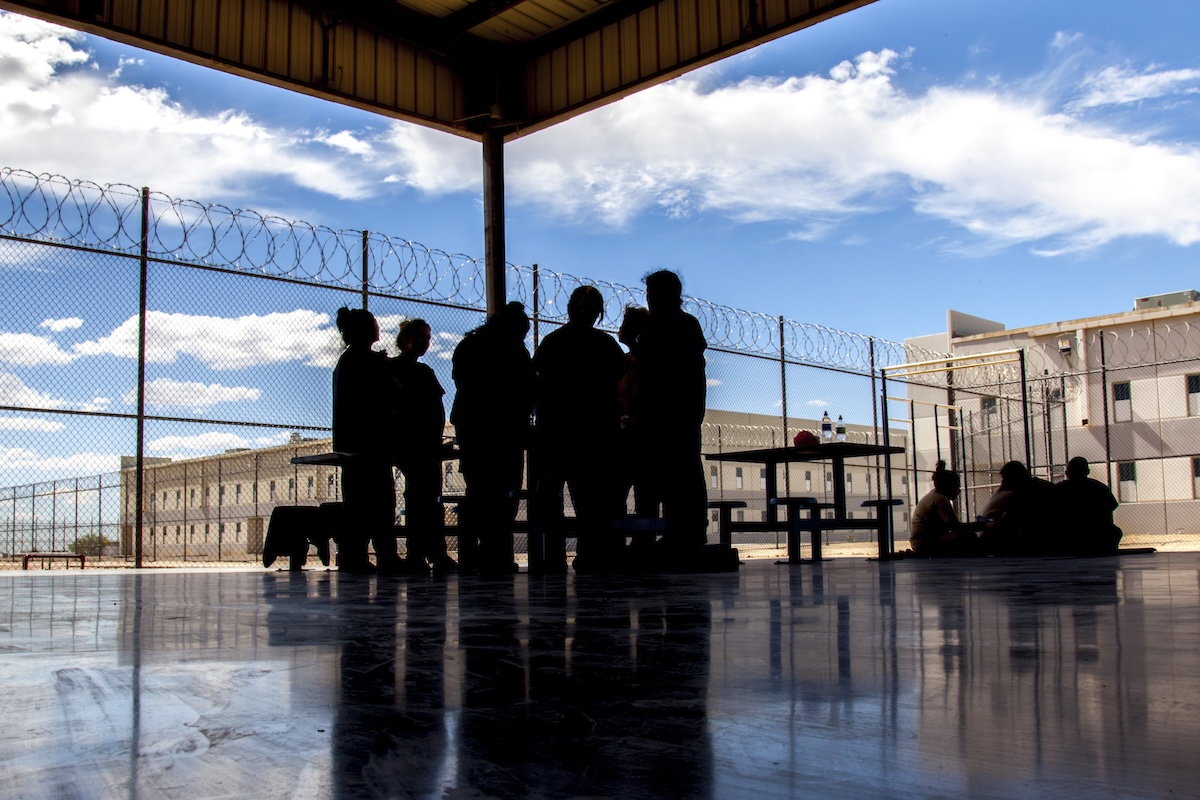 People detained by ICE at the Eloy Detention Center in Arizona. Public domain photo
