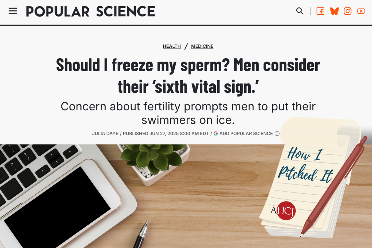 Screenshot of Julia Daye's June 27, 2025 article with How I Pitched It graphic overlaid.