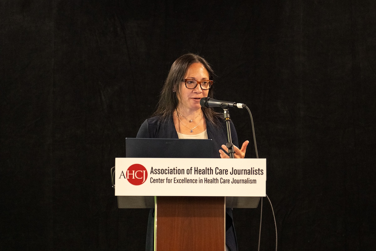 Genevieve Melton-Meaux, M.D., Ph.D., speaks at HJ26. Photo by Zachary Linhares