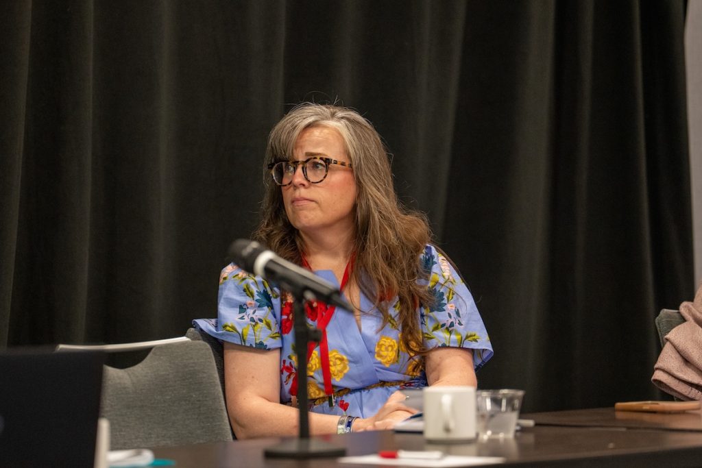 Obstetrician gynecologist Melissa Richards, M.D., at a session on rural maternity care access at HJ26. Photo by Zachary Linhares